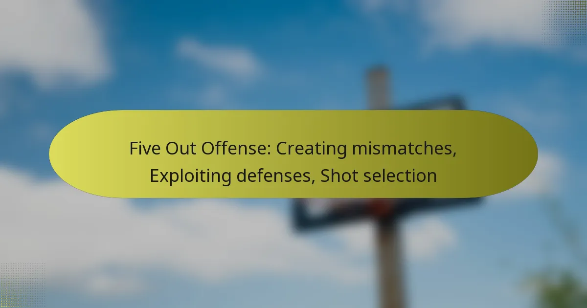 Five Out Offense: Creating mismatches, Exploiting defenses, Shot selection