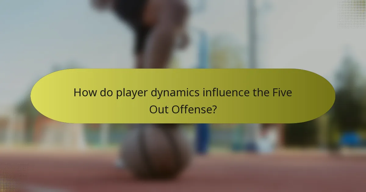 How do player dynamics influence the Five Out Offense?