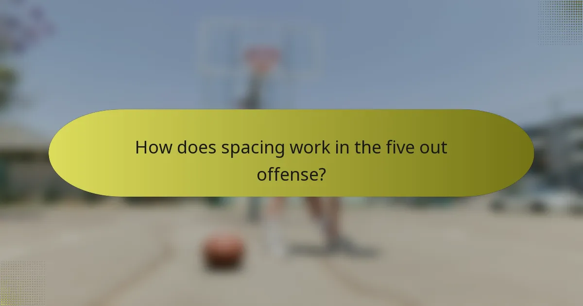 How does spacing work in the Five Out Offense?