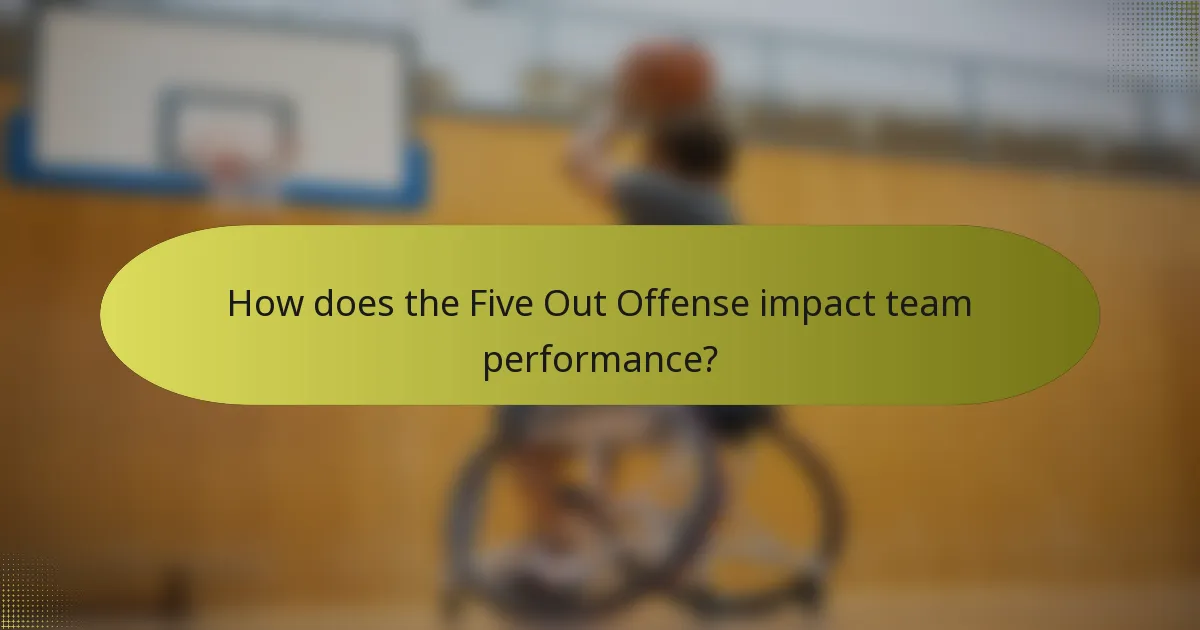 How does the Five Out Offense impact team performance?