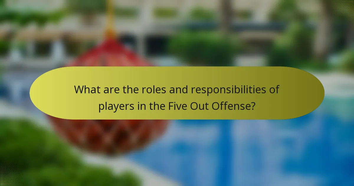 What are the roles and responsibilities of players in the Five Out Offense?