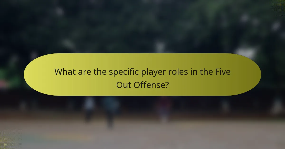 What are the specific player roles in the Five Out Offense?