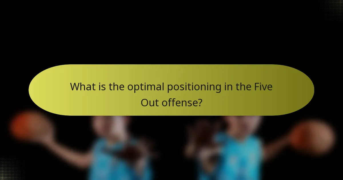 What is the optimal positioning in the Five Out offense?