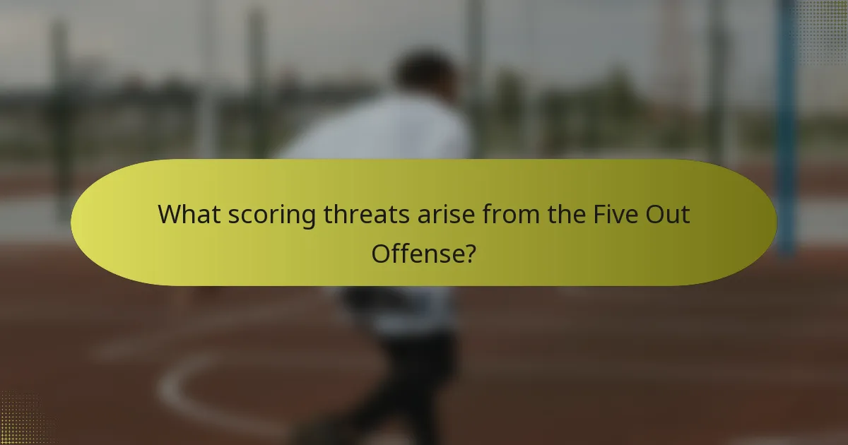 What scoring threats arise from the Five Out Offense?